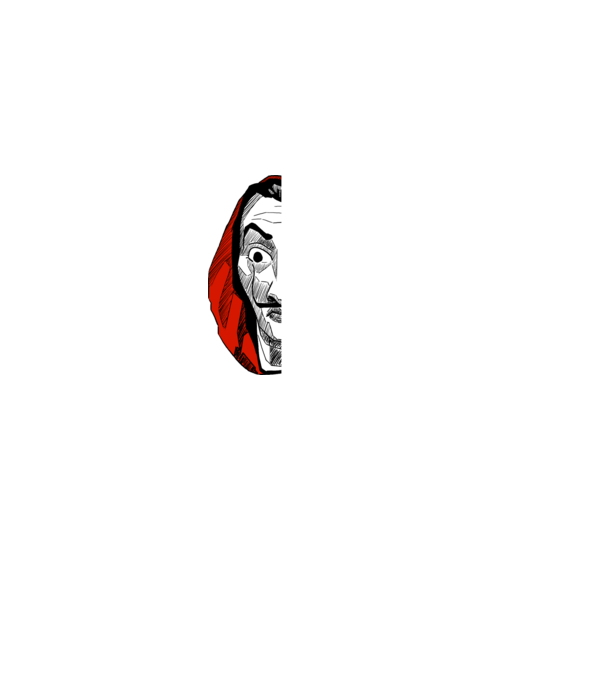 classic logo money heist model negru pe tricou