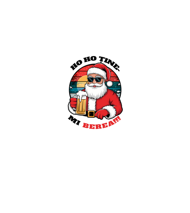 Ho ho ține mi berea! alb model alb/roșu pe tricou