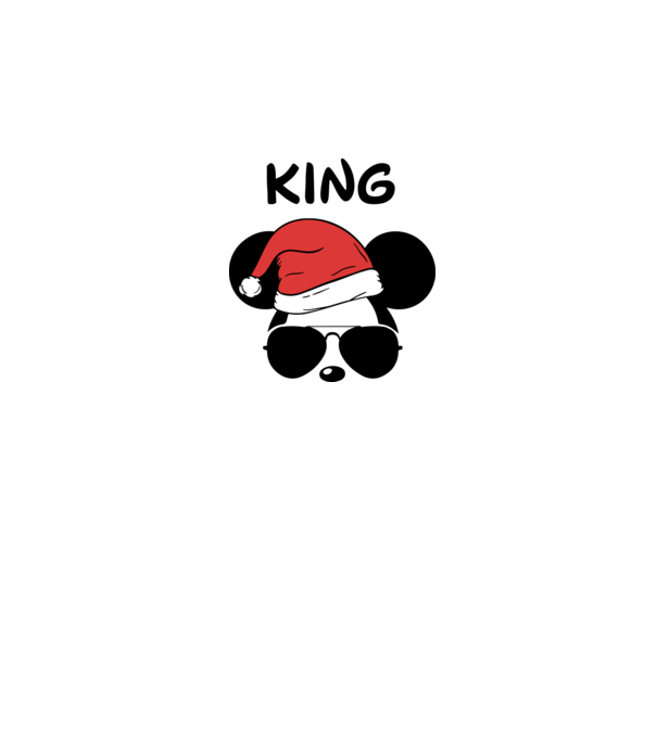 mickey santa king model roz pe tricou