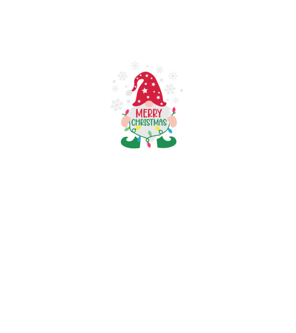 Merry christmas gnome model negru pe tricou