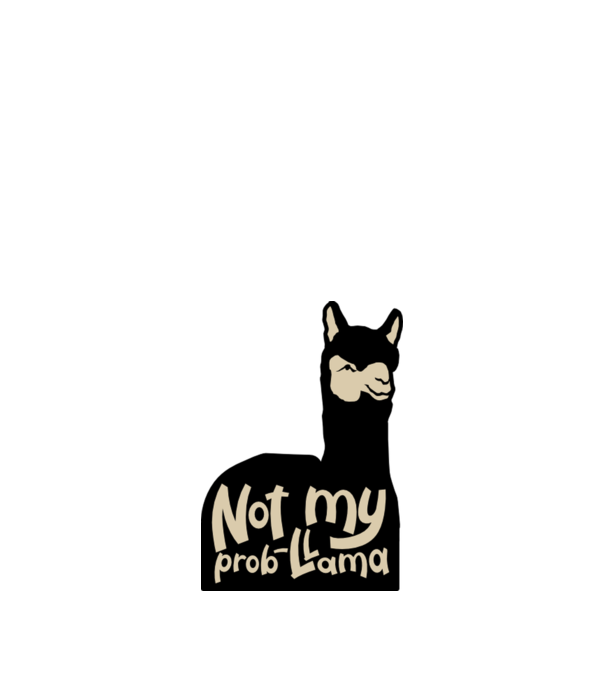 Not my problama model alb pe tricou