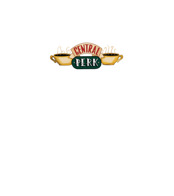 Central perk model alb pe tricou