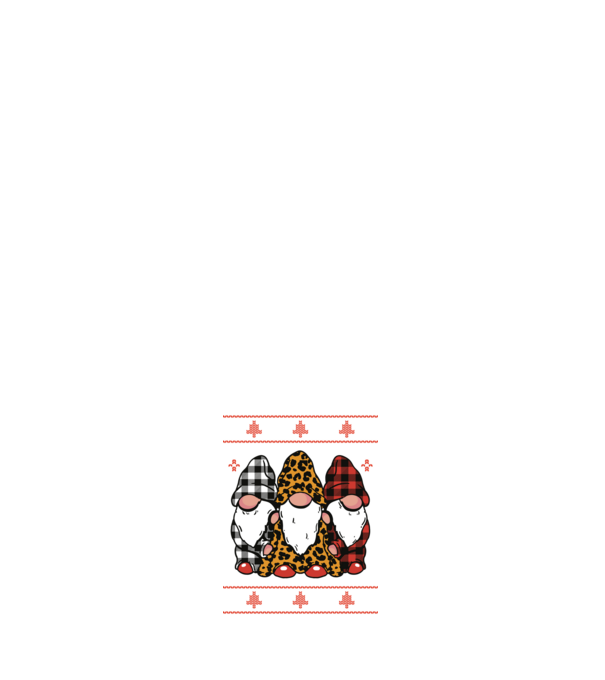 Ugly sweater gnomes model albastru închis pe tricou
