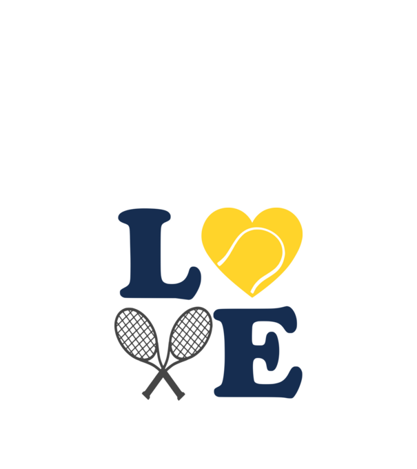 LOVE Tennis model alb pe tricou