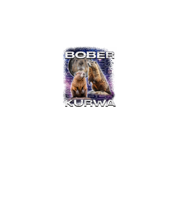 Bóber Kurwa universe model negru pe tricou