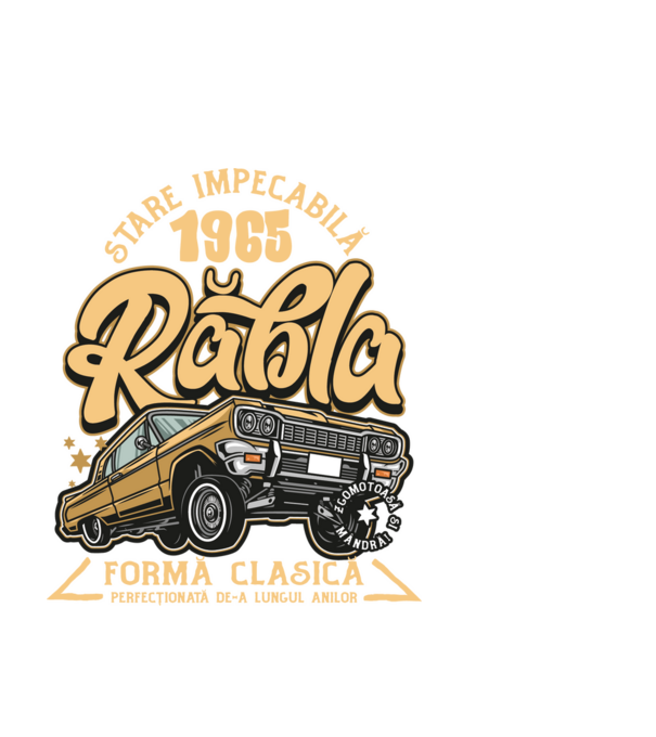 Rablă 1965 model negru pe tricou