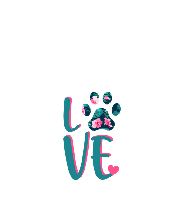 LOVE CÂINI model alb pe tricou