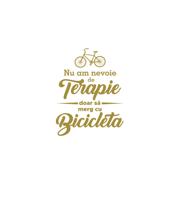nu am nevoie de terapie, doar să merg cu bicicleta model alb pe tricou