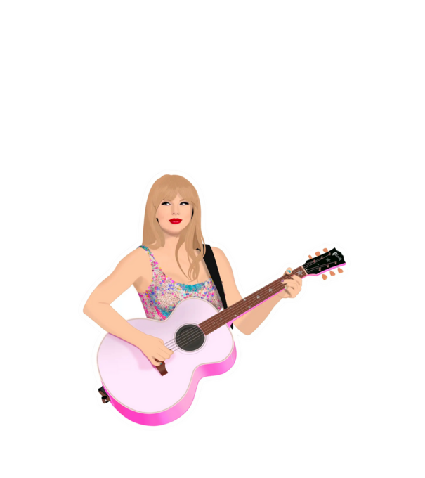 Taylor Swift pink model alb pe tricou