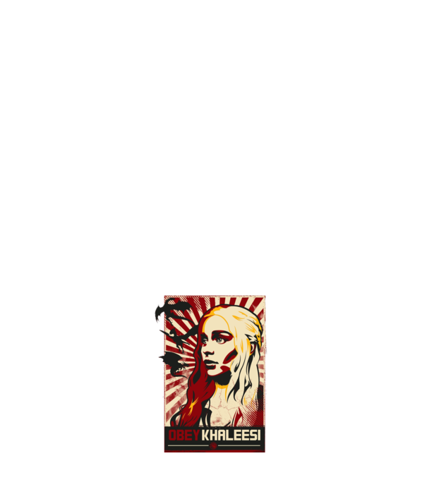 Obey Khaleesi model albastru închis pe tricou