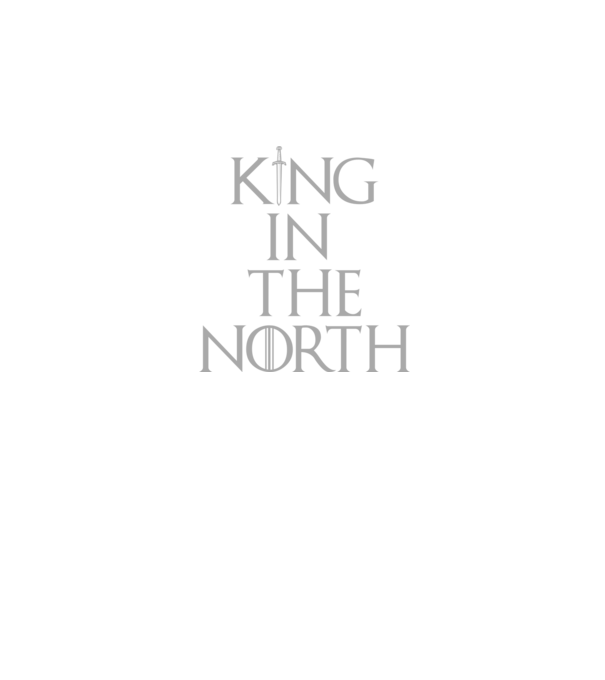 King in the North model negru pe tricou