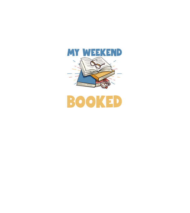 My weekend booked model negru pe tricou