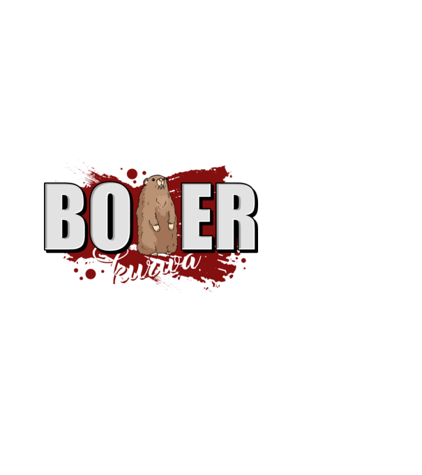 Bober Kurwa model negru pe tricou