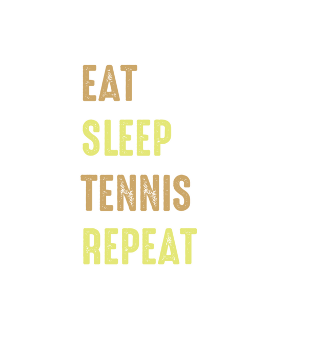 eat sleep tennis repeat model negru pe tricou