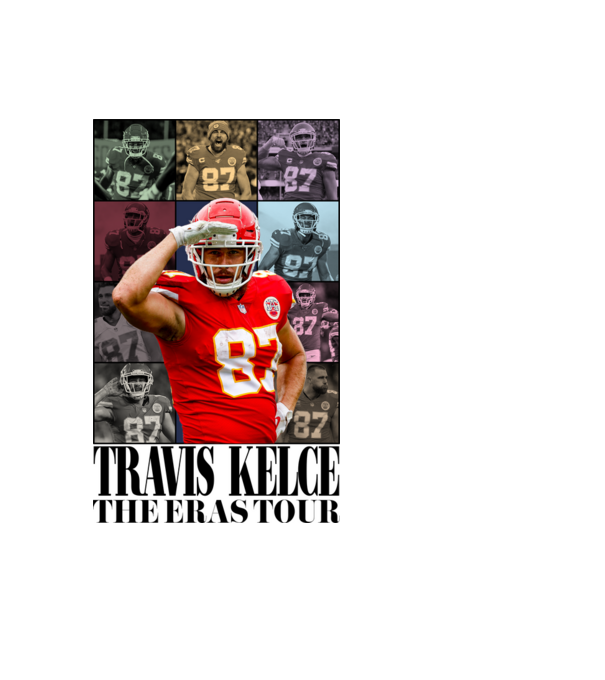 Taylor Swift Eras Travis Kelce model negru pe tricou