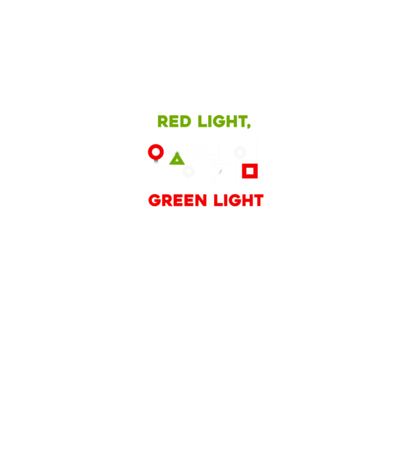 red light green light model negru pe tricou