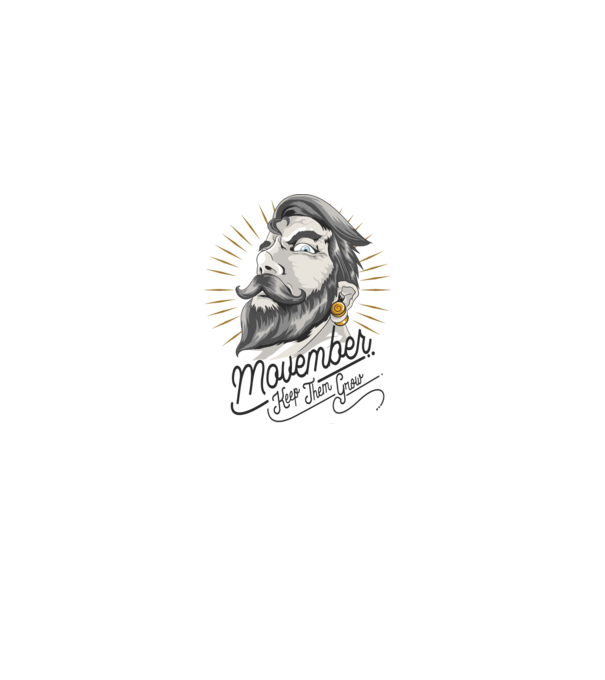 Movember Keep them grow No Shave November model alb pe tricou