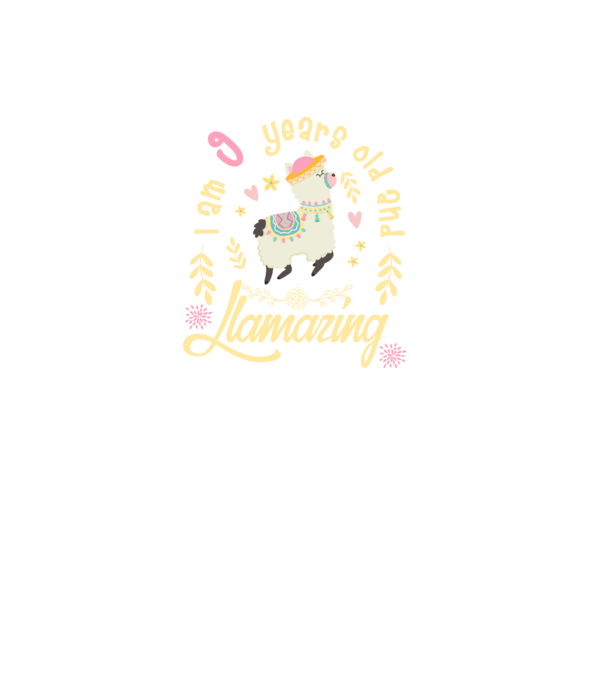 Birthday Llamazing 9 years old model negru pe tricou
