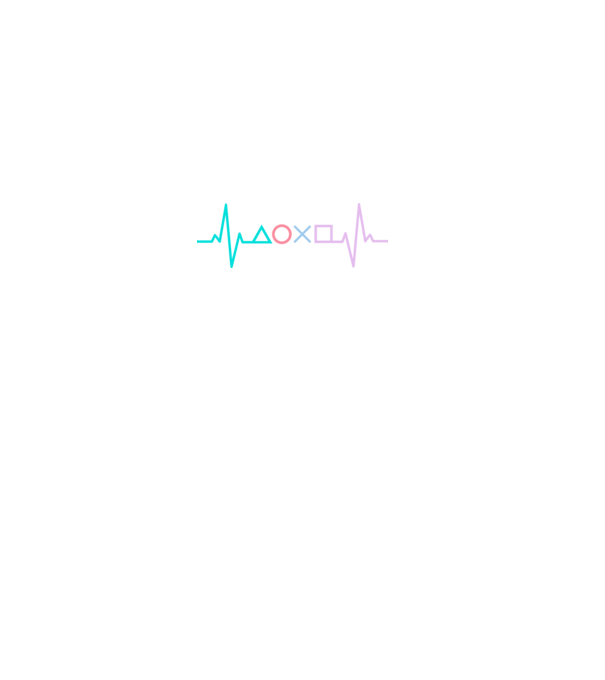 Playstation Symbols EKG model negru pe tricou