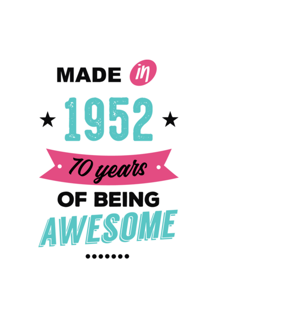 MADE in 1952 model albastru deschis pe tricou