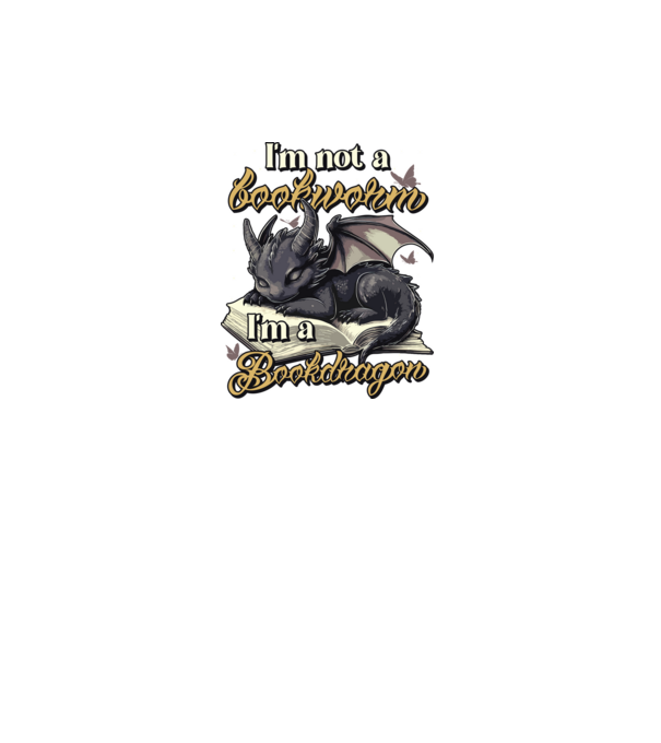 I am not a bookworm i am a bookdragon model negru pe tricou