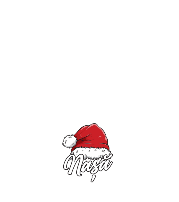 nașă Santa Hat model albastru închis pe tricou