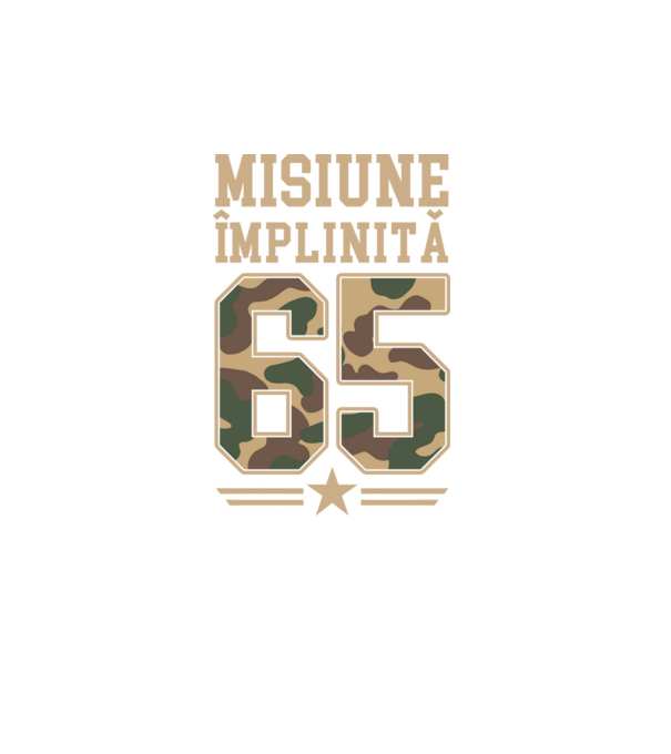 Misiune împlinită 65 model turcoaz pe tricou