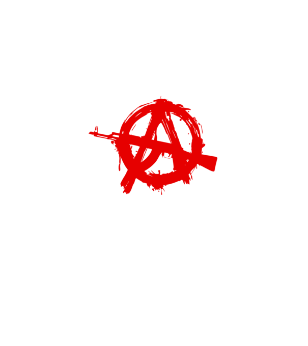 Akanarchy model alb pe tricou