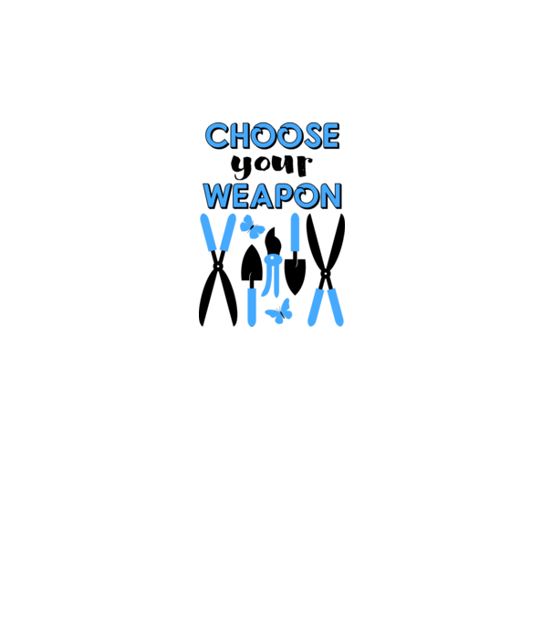 Choose your weapon model alb pe tricou