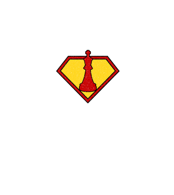 SuperChess rege model albastru închis pe tricou
