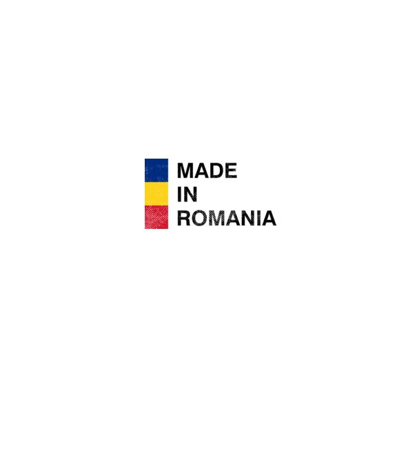 made in romania model alb pe tricou