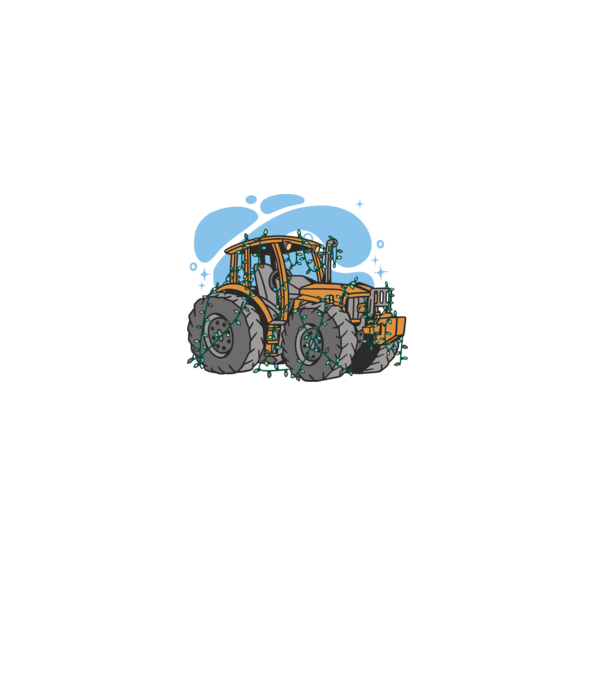 TRACTOR model alb pe tricou
