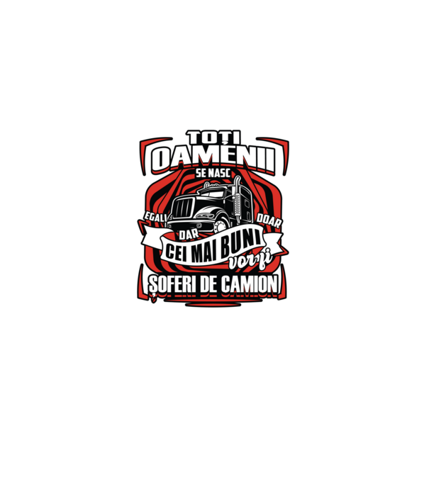 Toți oamenii șoferi de camion model negru pe tricou