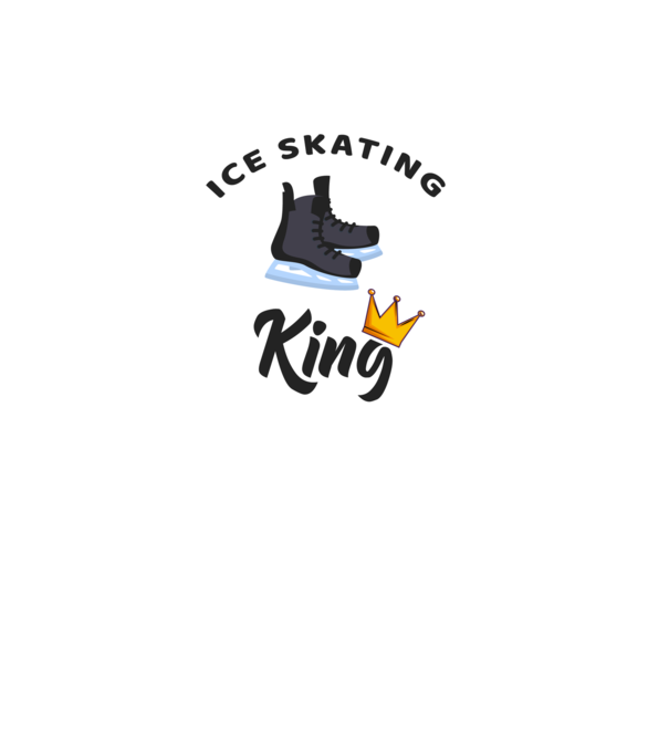 Ice skatin King model negru pe tricou