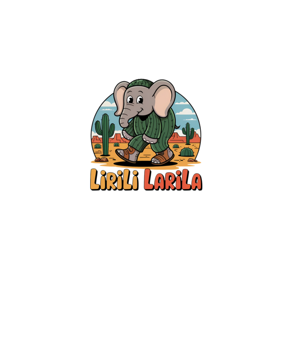 Lirili Larila model negru pe tricou