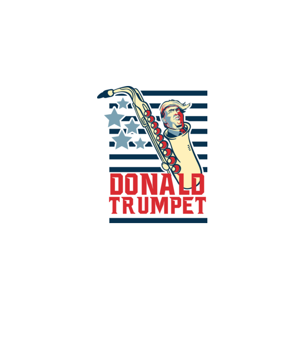 donald trumpet yoh model alb pe tricou