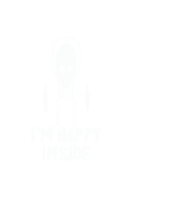 WEDNESDAY Happy inside model negru pe tricou