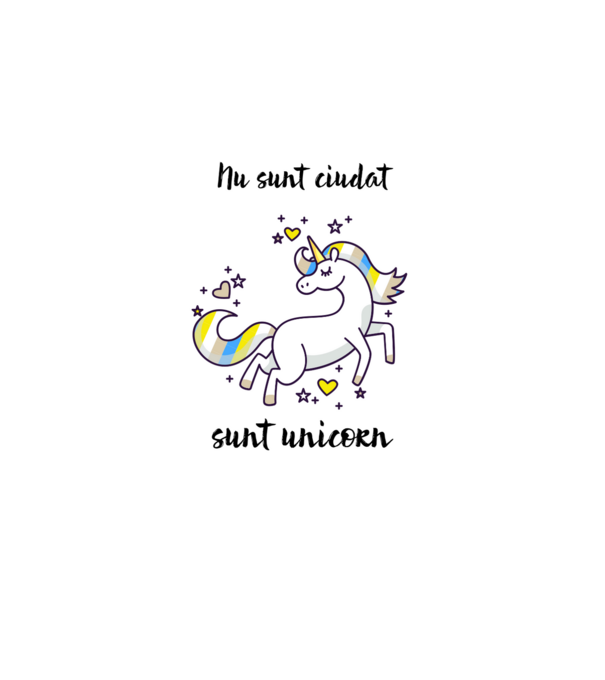 Nu sunt ciudat - sunt unicorn model gri pe tricou