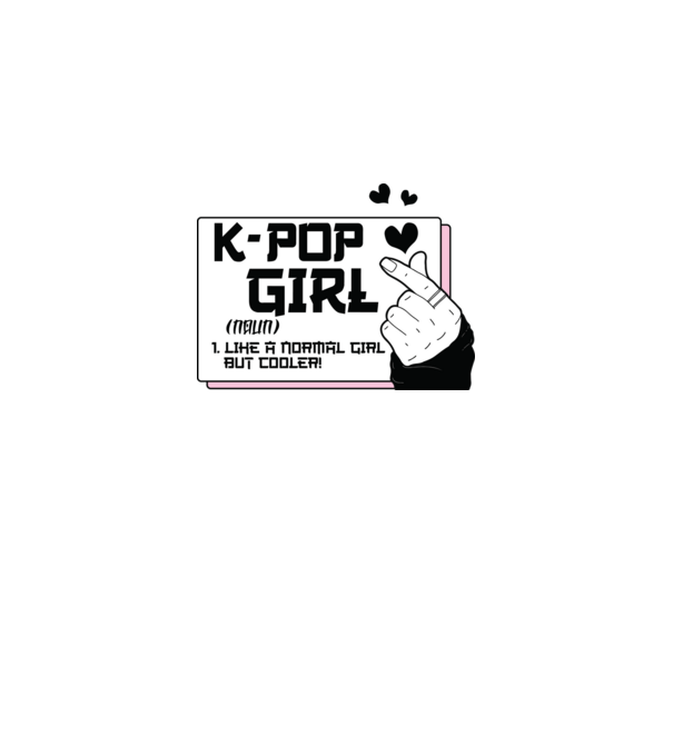 K-POP FANGIRL model alb pe tricou