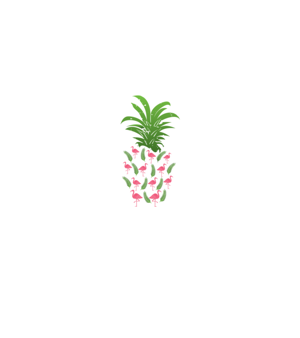 Flamingo ananas model negru pe tricou