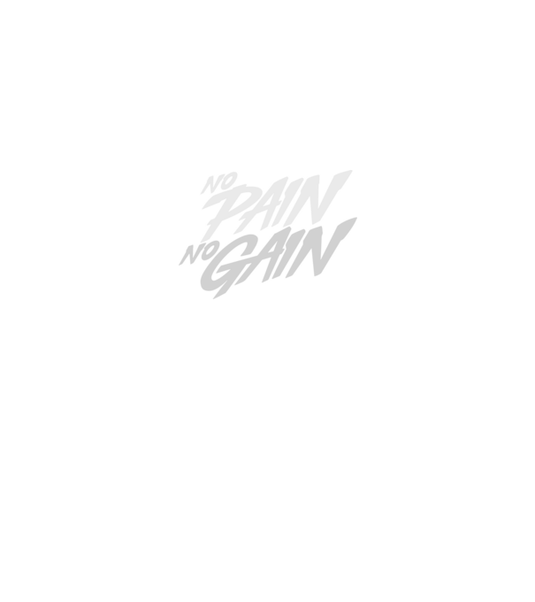No Pain No Gain typography model negru pe tricou