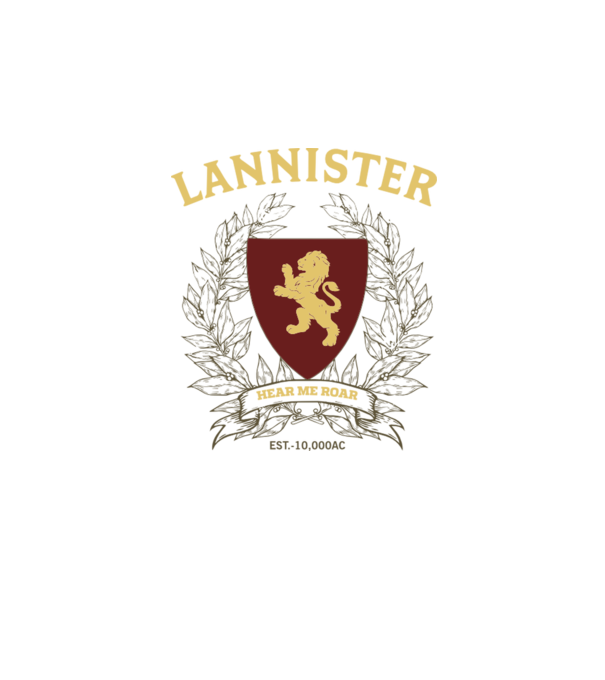 Lannister model alb pe tricou