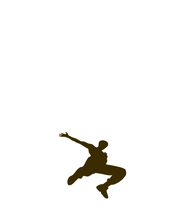 Logo Parkour model negru pe tricou