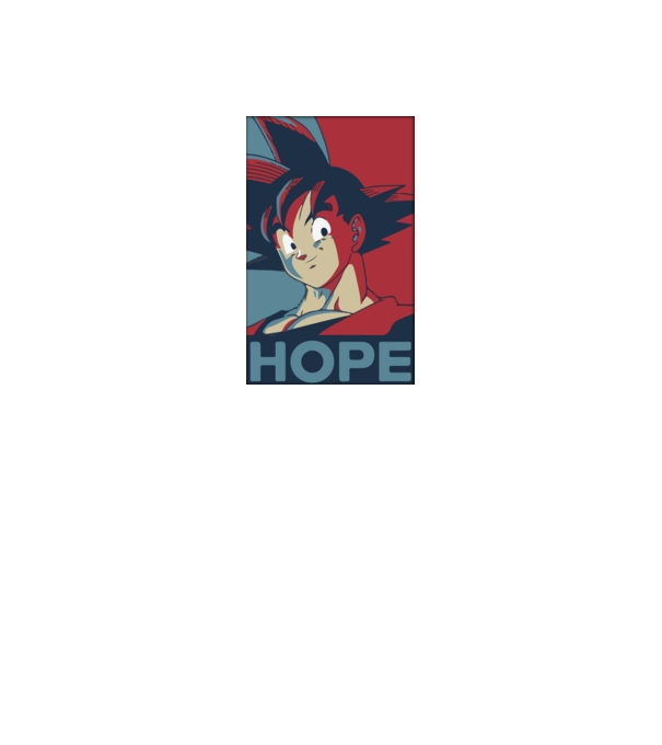 goku hope dragonball model negru pe tricou