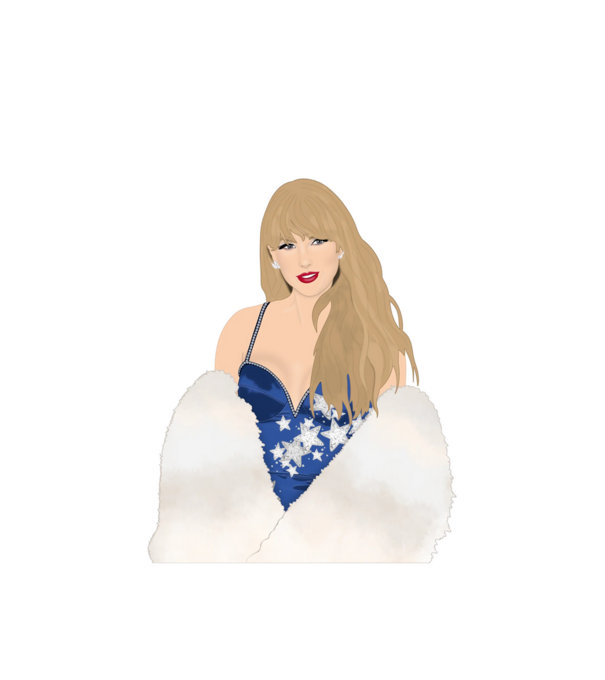 Taylor Swift blue model alb pe tricou