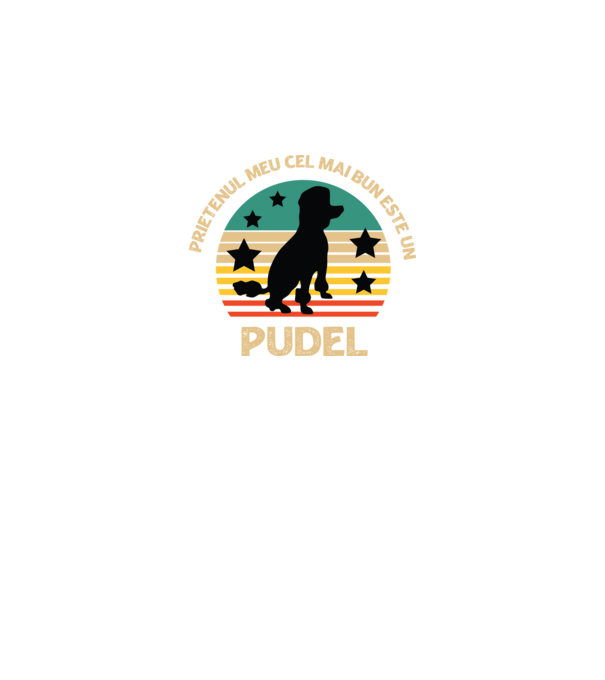 Prietenul meu cel mai bun este un pudel model negru pe tricou