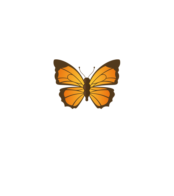 Butterfly model alb pe tricou
