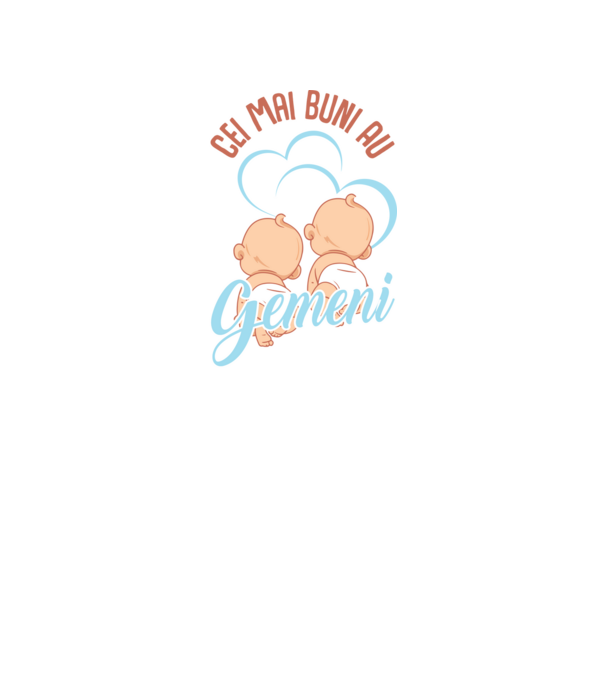Cei mai buni au gemeni model alb pe tricou