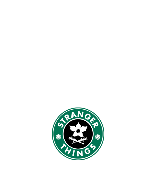 stranger things starbucks model negru pe tricou