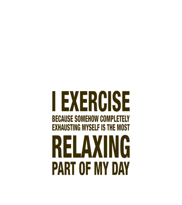 I exercise because model portocaliu pe tricou
